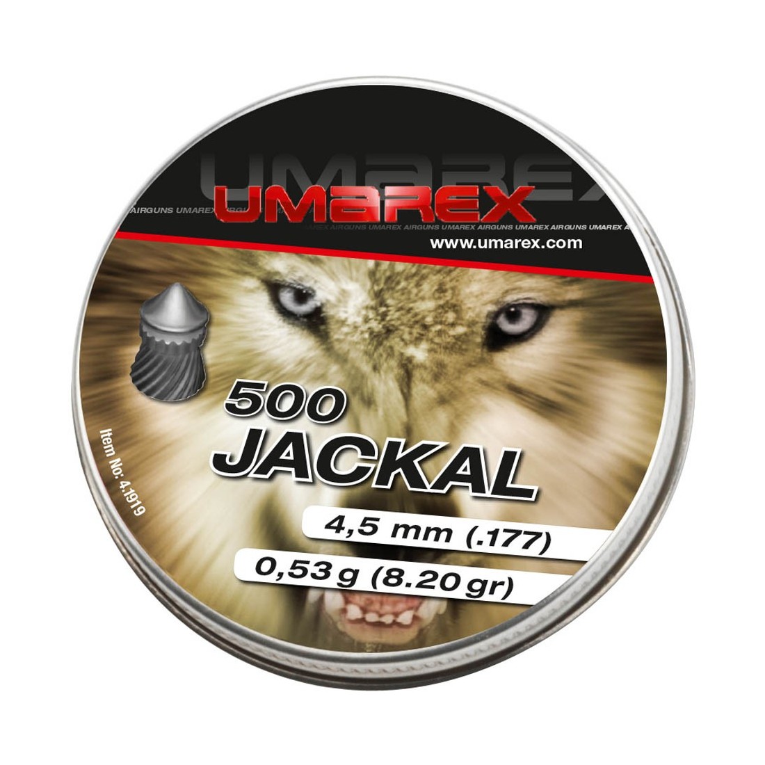 Šoviniai Umarex Jackal 4.5mm smailūs (500vnt) 4.1919