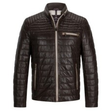 Leder-Steppjacke Terenz