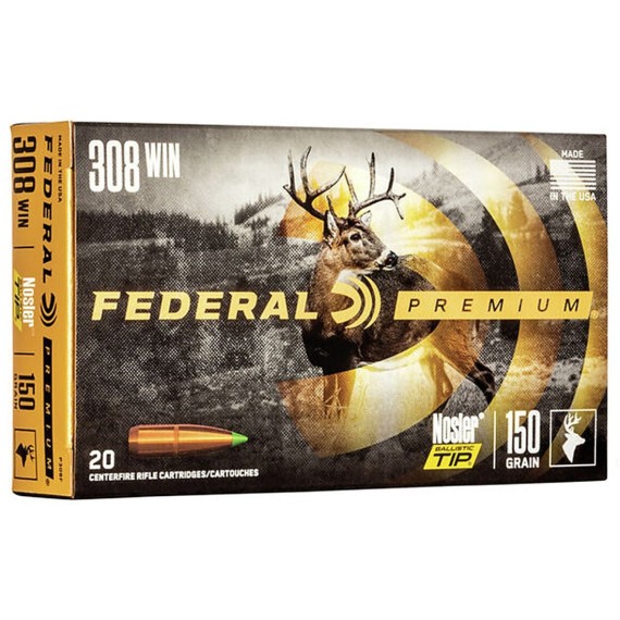 Šoviniai Federal Premium Nosler Ballistic Tip .308 Win 9,7g (20vnt.)