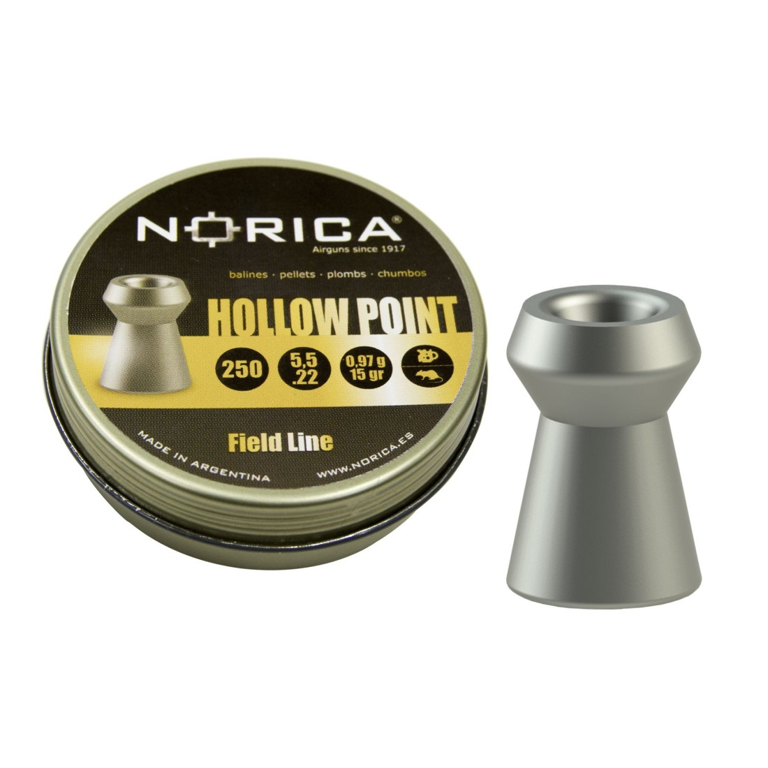 Šoviniai Norica Hollow Point kal. 4,5 (250vnt.)