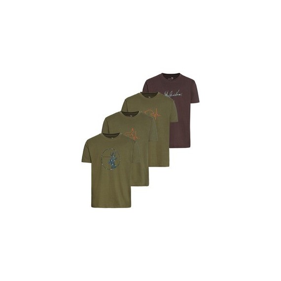 T-Shirts 4er-Pack Jagdprint