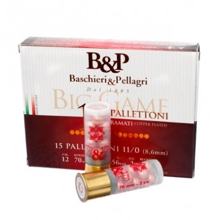 Šoviniai B&P 12/70 Big Game Pallettoni 8,6 mm 56g (10vnt.)