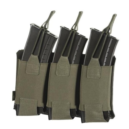 Trijų dėtuvių dėklas M-Tac Elite Laser Cut Ranger Green